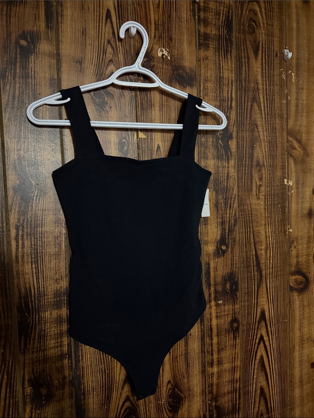 Abercrombie & Fitch Black Square-Neck Bodysuit